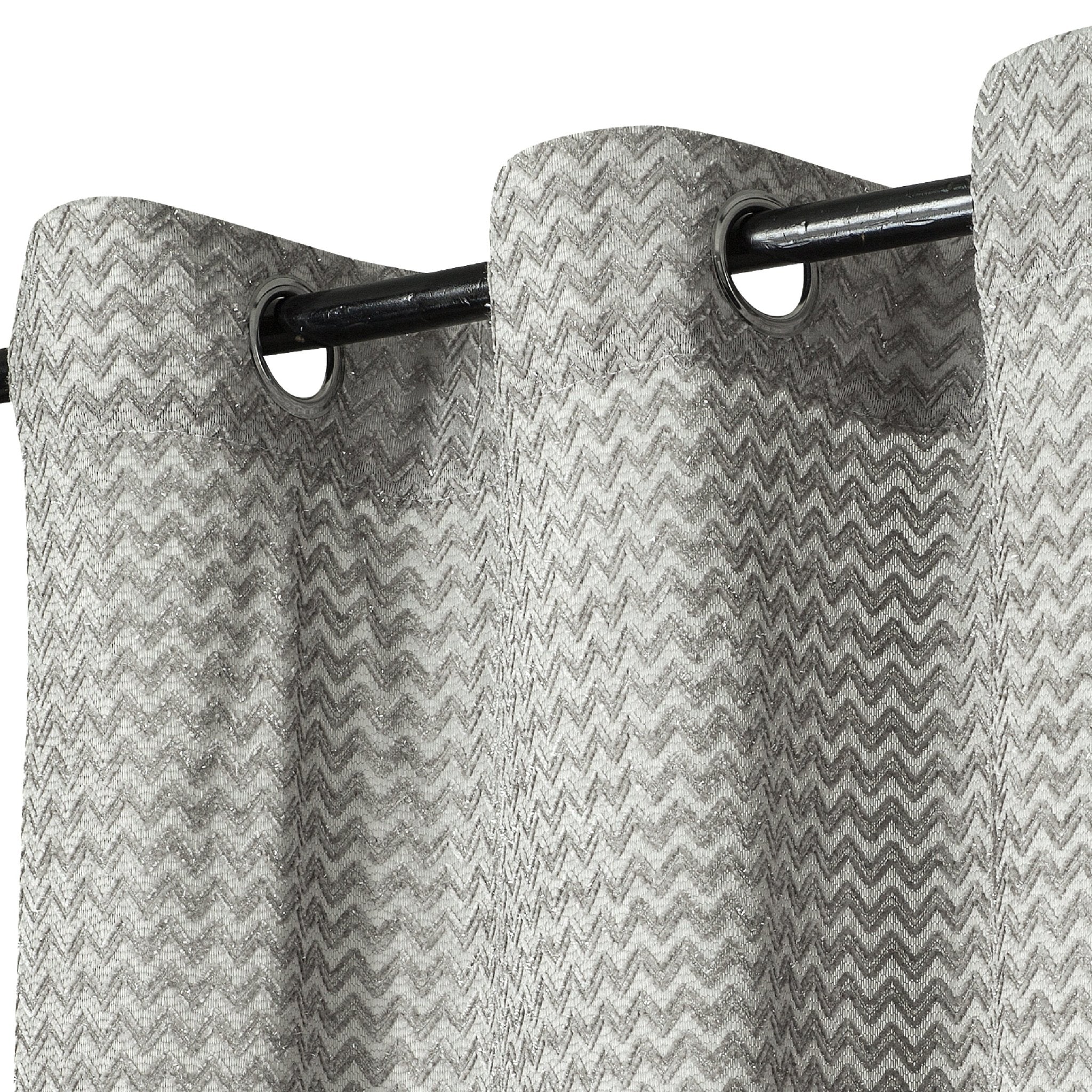 Imagen de cortina Cortina Visillo Translucido para Salón y Dormitorio, Estilo Moderno 140x260 cm 1 pieza en color Gris de Meishida